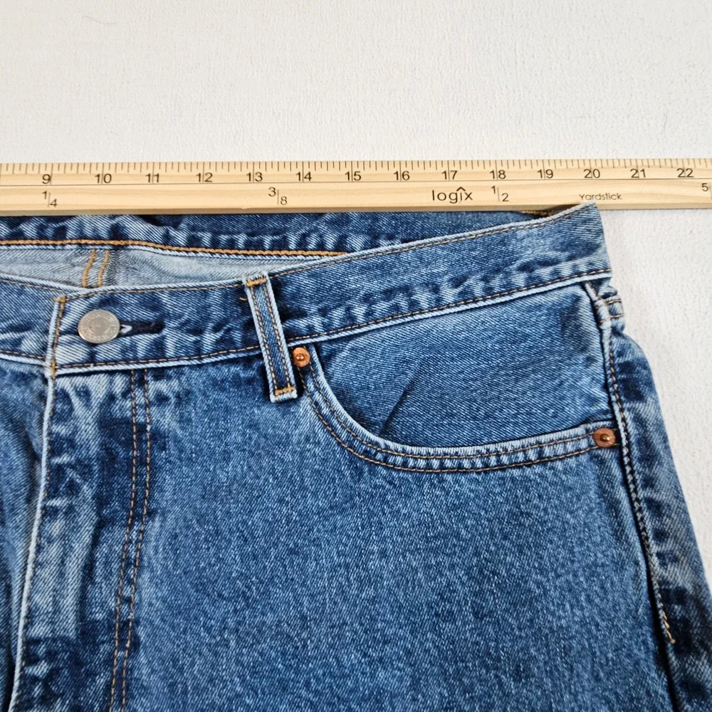 Levi's 505 Regular Fit Jeans Mens 40x29 Blue Medium Wash Straight Leg Denim